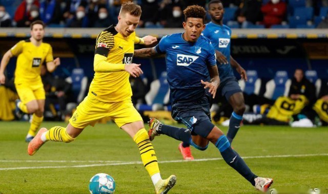 德甲：霍芬海姆对战多特蒙德，最近五次在自己家门口全输了，这次后防线还伤得没人了，比分预测