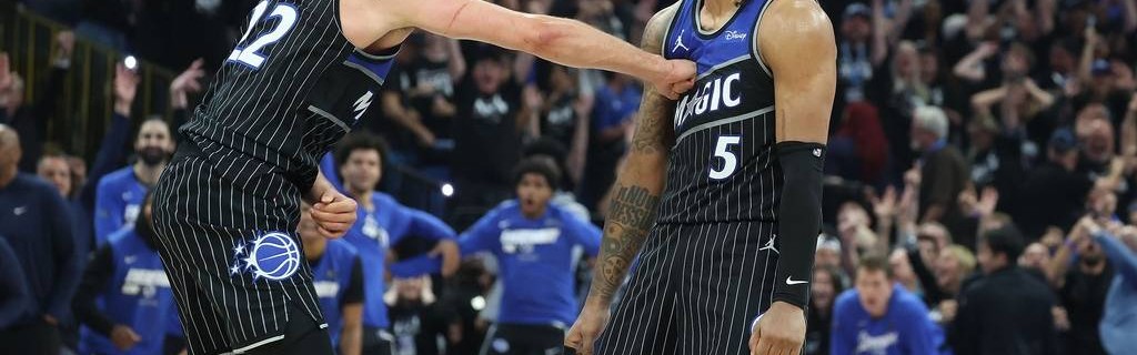 班凯罗25+12+9贝恩25+7 坎宁安27+9魔术胜活塞总分2-1